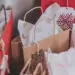 christmas gift bags lined up