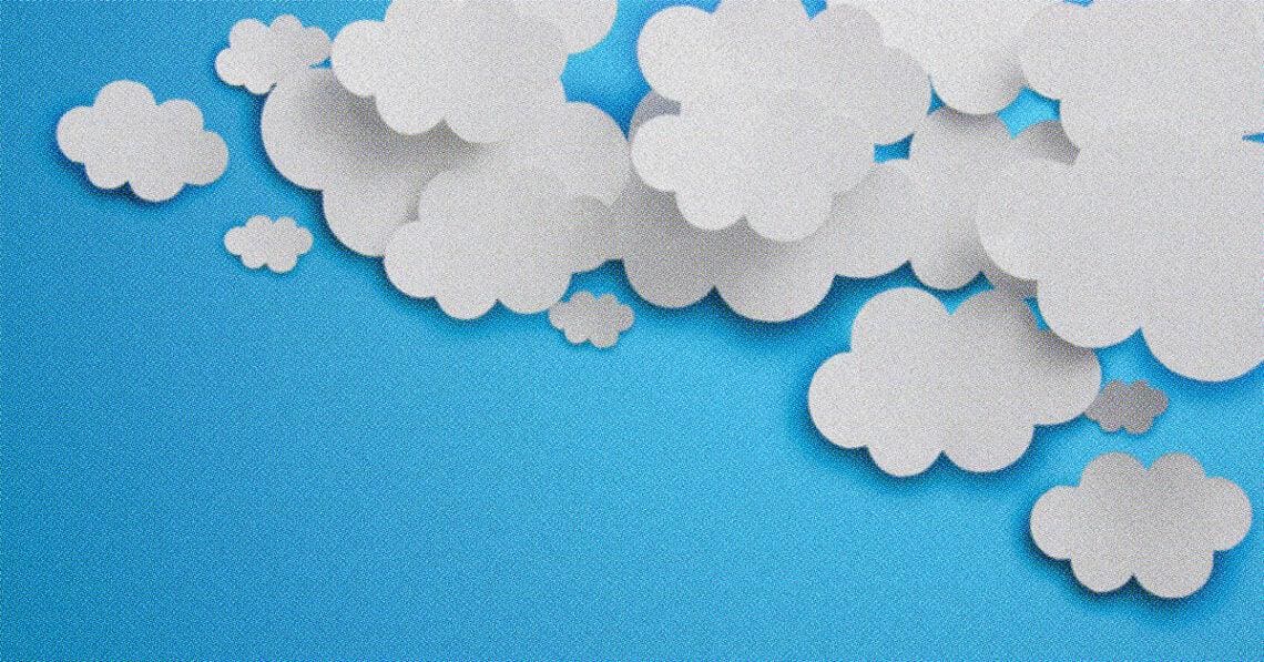 clouds on blue background