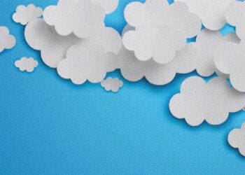 clouds on blue background