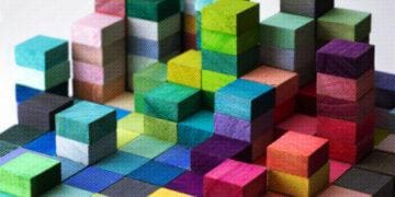 colored blocks to represent diversity