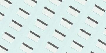 credit cards lined up