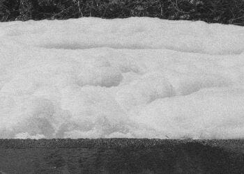 firefighting chemical floating down street