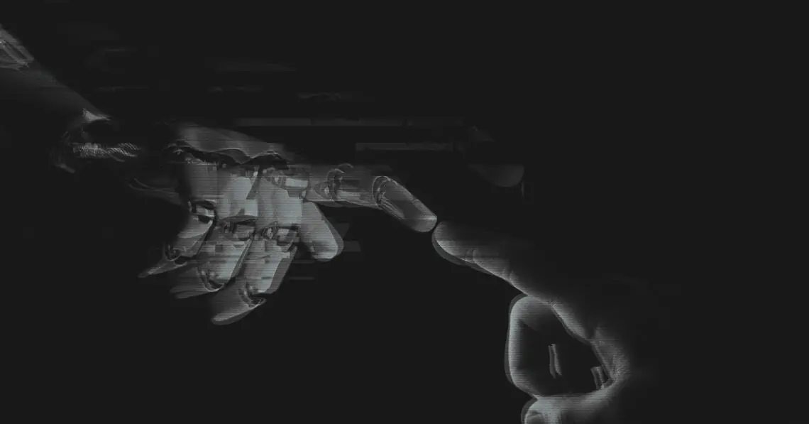 human and robot finger touching