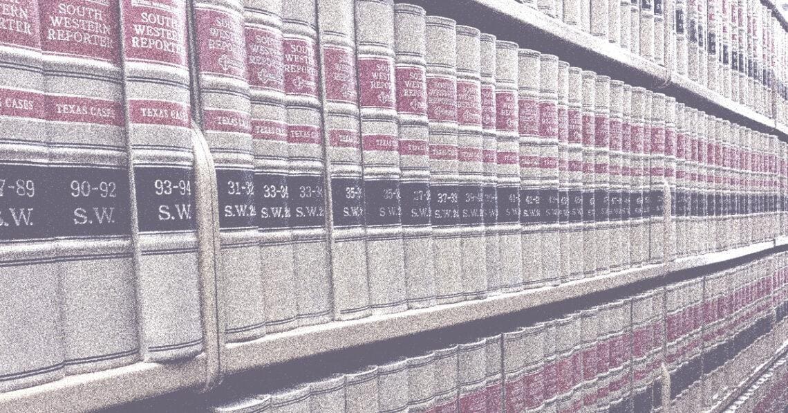 law books on a shelf