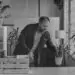 man bringing plants to his office