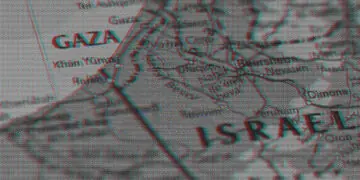 map of gaza and israel