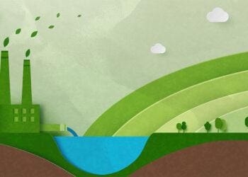 paper art of sustainable factory