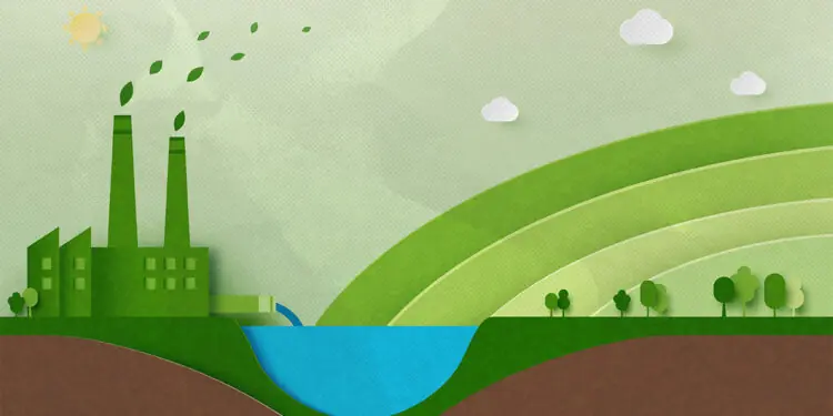 paper art of sustainable factory
