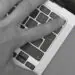 person using computer fingerprint reader