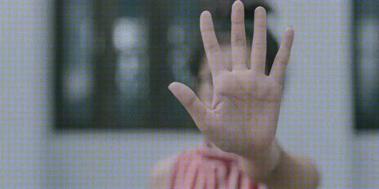 woman making stop gesture