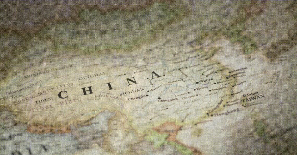 world map of china