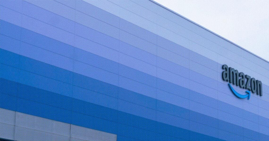 amazon building with sign