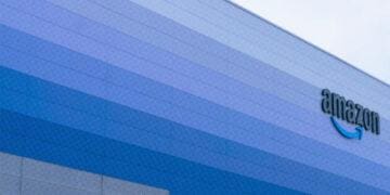 amazon building with sign