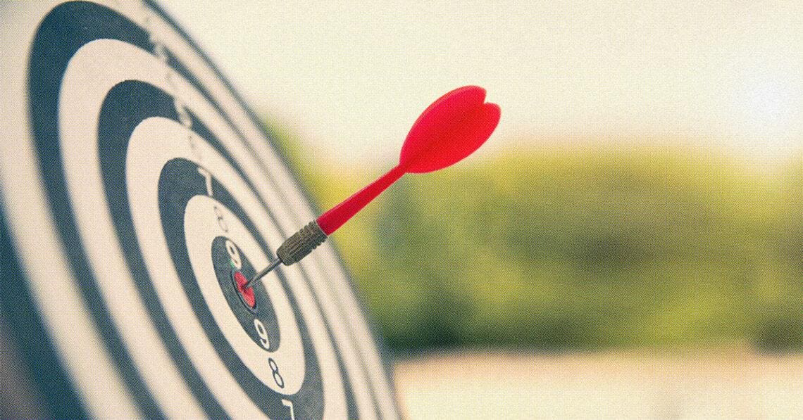 bullseye on dartboard