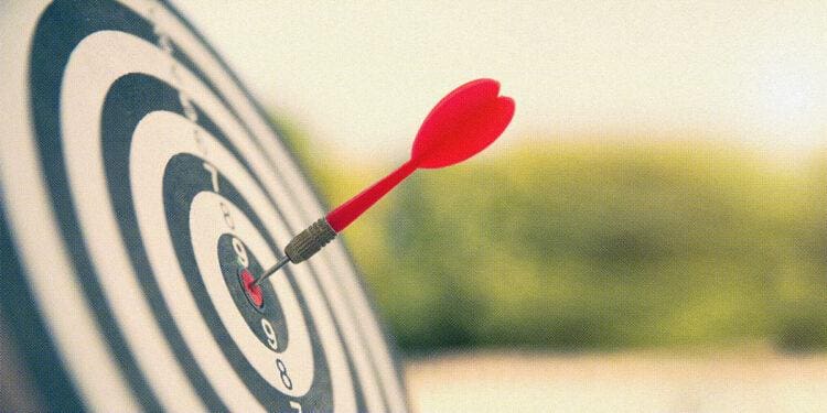 bullseye on dartboard