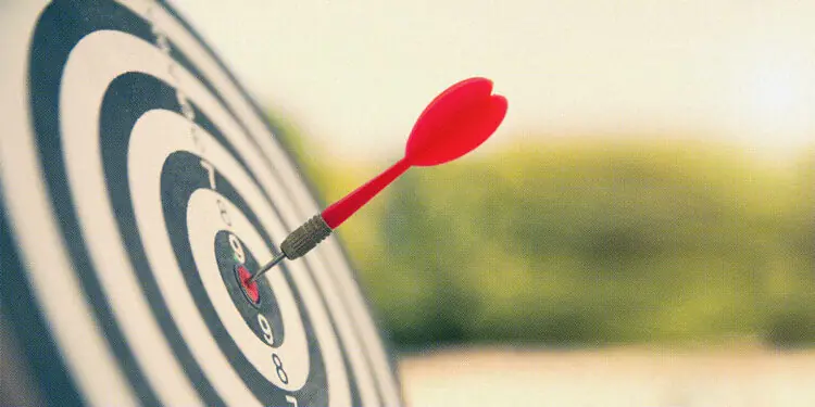 bullseye on dartboard