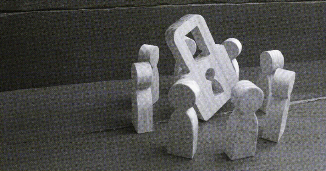 data privacy concept wooden block people with padlock