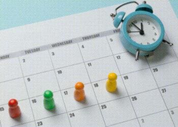 four day workweek concept calendar