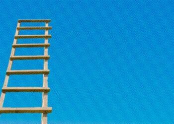 ladder on a blue sky