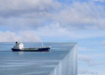 ship going off cliff absurd depiction of risk