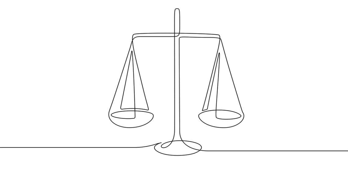 line art scales of justice