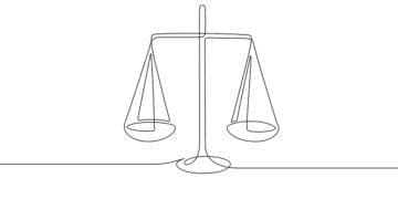 line art scales of justice
