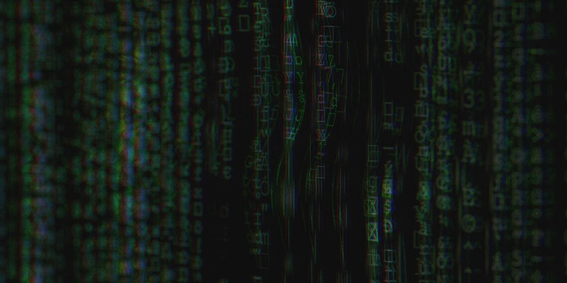 cybsercurity concept matrix style