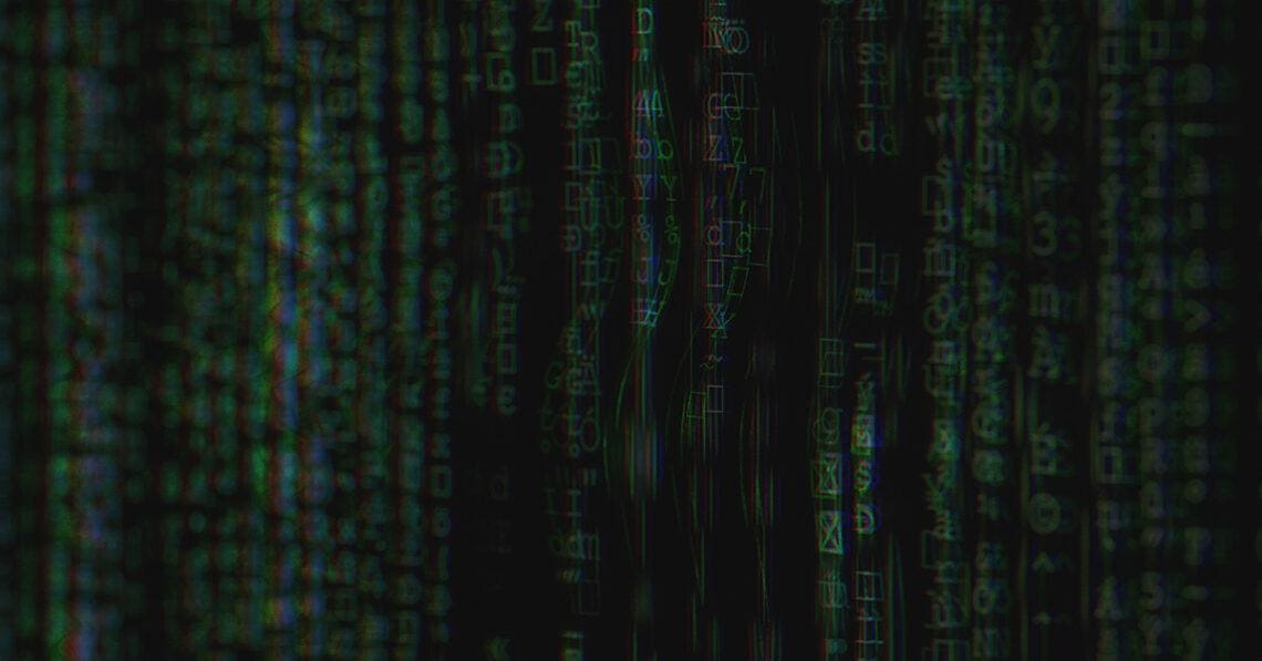 cybsercurity concept matrix style