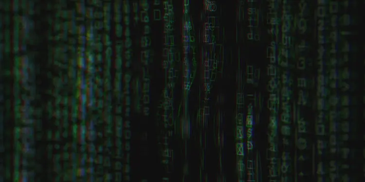 cybsercurity concept matrix style