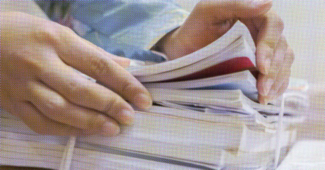 auditor going over documents