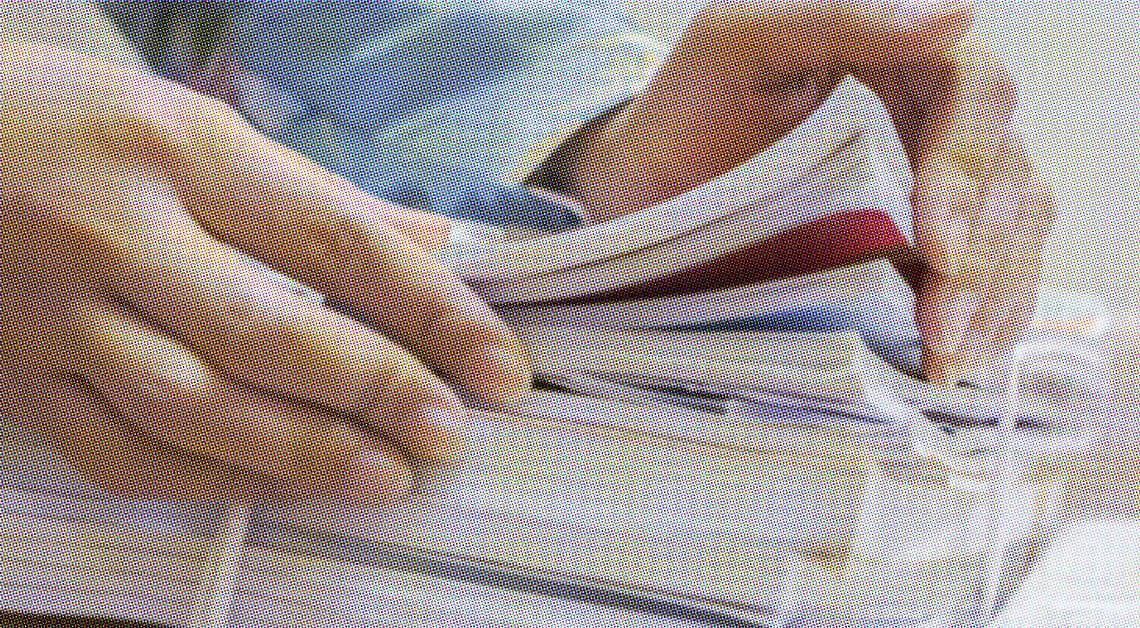 auditor going over documents