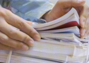 auditor going over documents