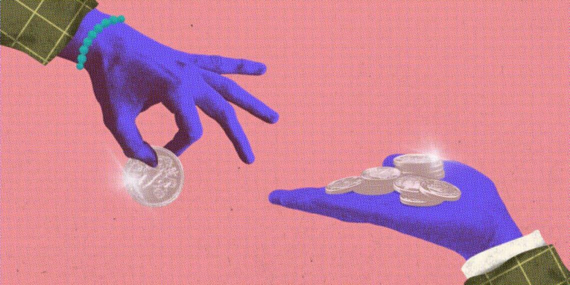 hands exchanging money for bribe