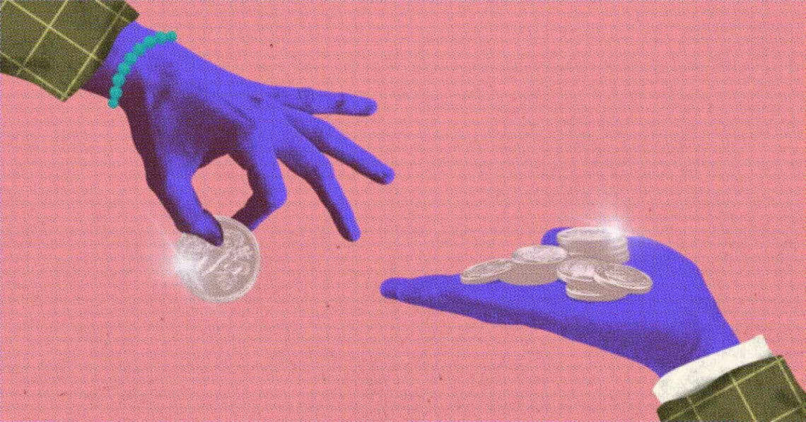 hands exchanging money for bribe