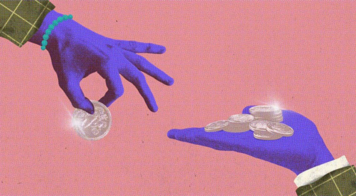 hands exchanging money for bribe