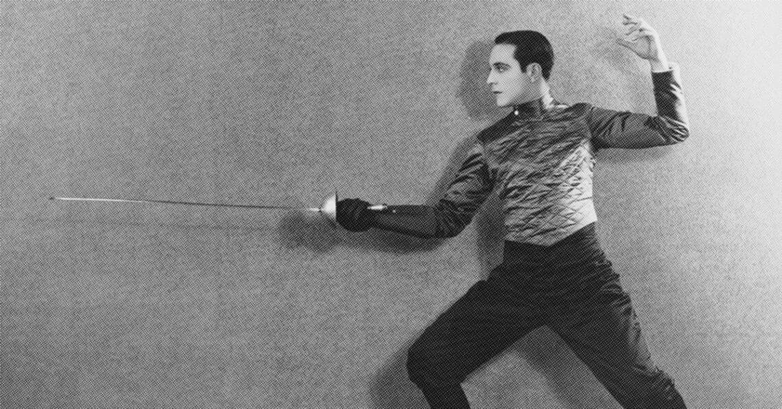 old time swordplay en garde