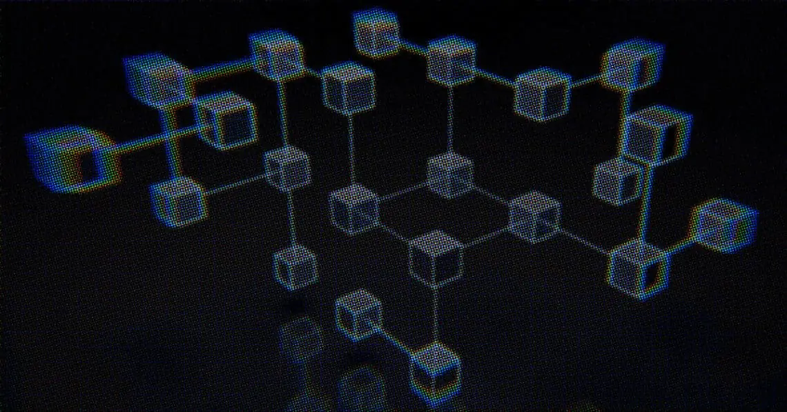 series of blocks connected to represent blockchain