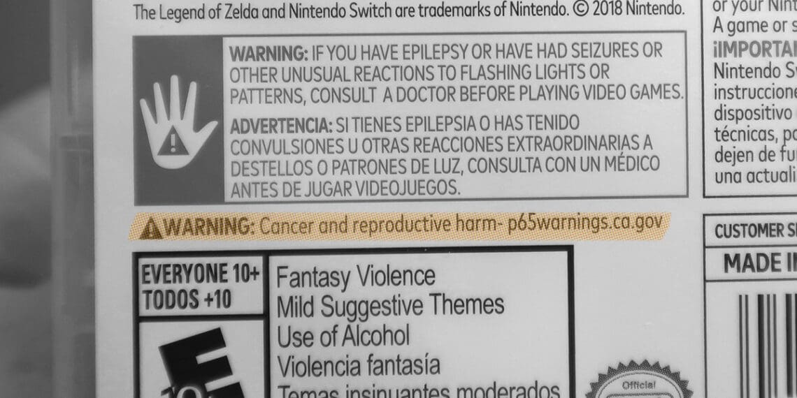 california proposition 65 warning label short form