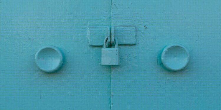 closed door representing privacy