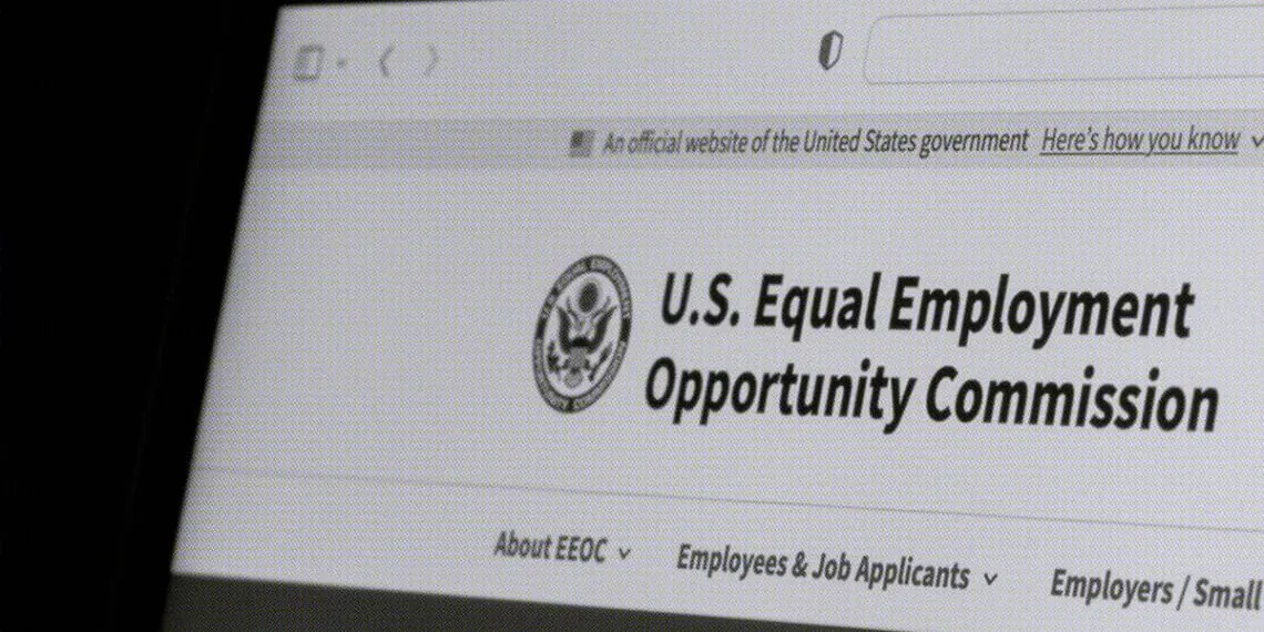 eeoc website on screen