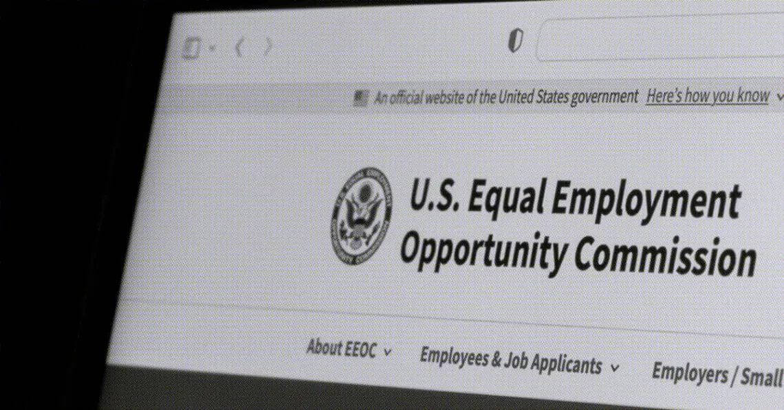 eeoc website on screen