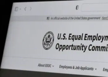 eeoc website on screen