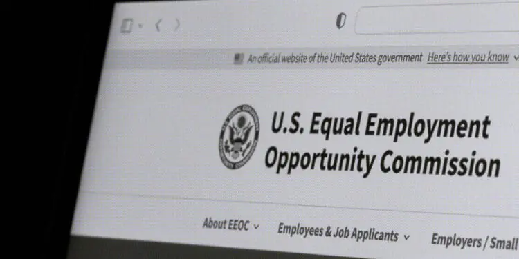 eeoc website on screen