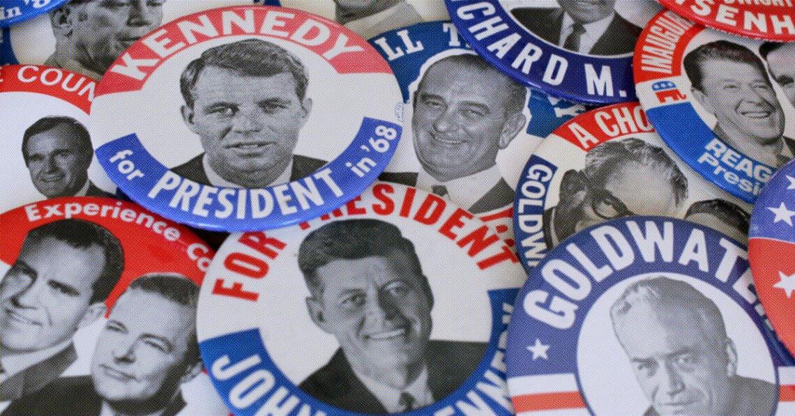 vintage us election pins