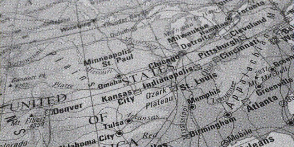 us map black and white