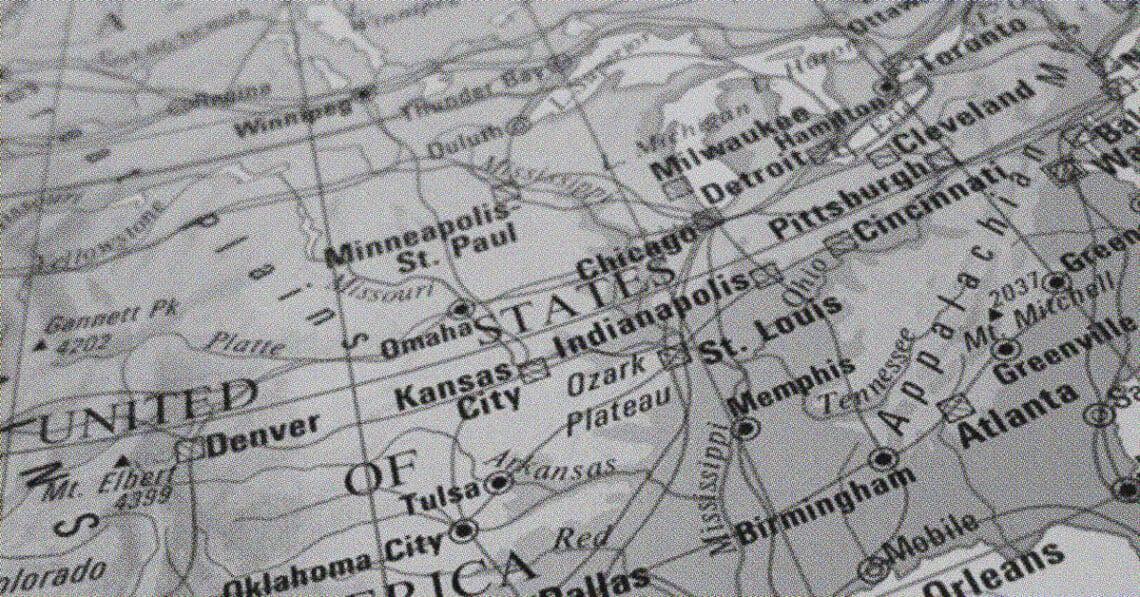 us map black and white