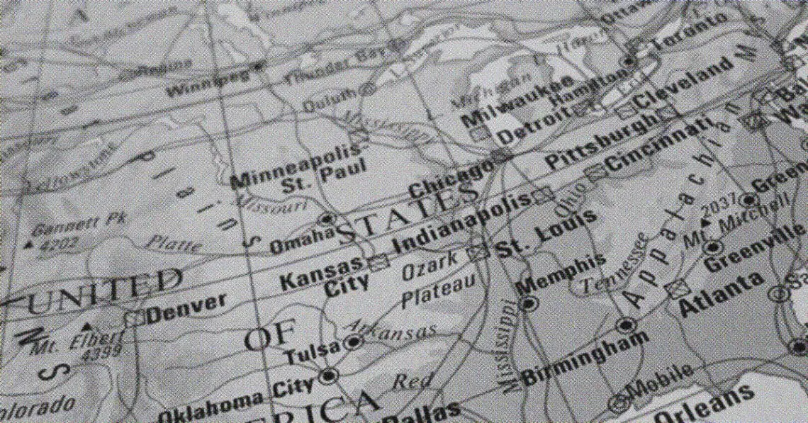 us map black and white