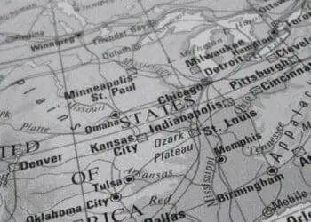 us map black and white