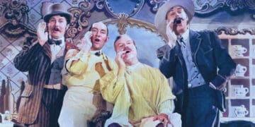 barbershop quartet harmonizing