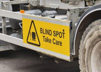 blind spot warning on truck